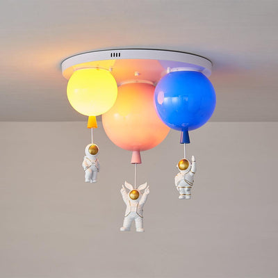 Lumanelle Ceiling Lamp Astronaut Glossy Balloon for Kid's Room