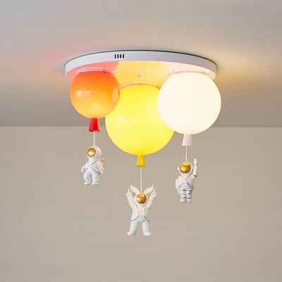 Lumanelle Ceiling Lamp Astronaut Glossy Balloon for Kid's Room