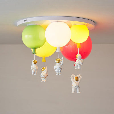 Lumanelle Ceiling Lamp Astronaut Glossy Balloon for Kid's Room