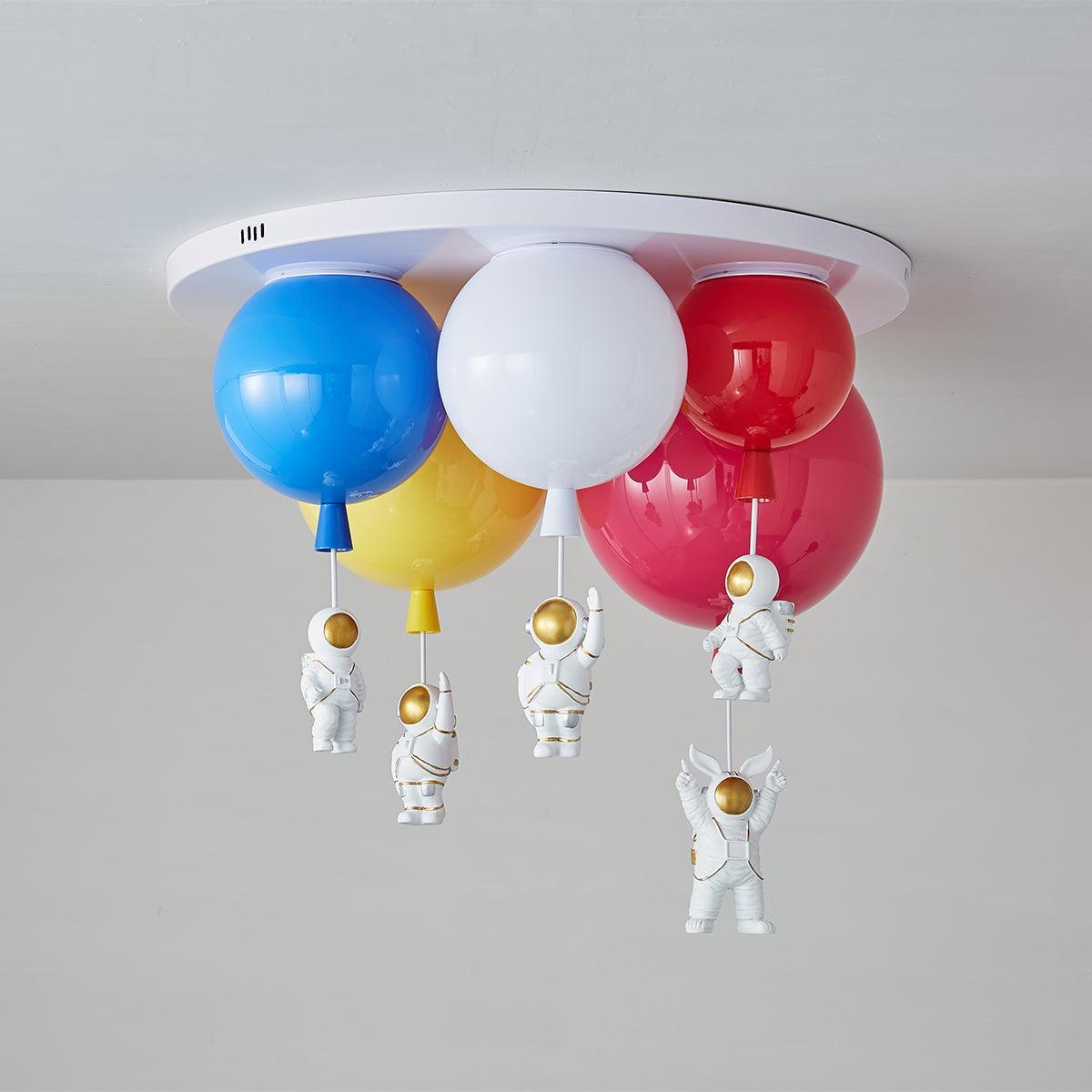 Lumanelle Ceiling Lamp Astronaut Glossy Balloon for Kid's Room