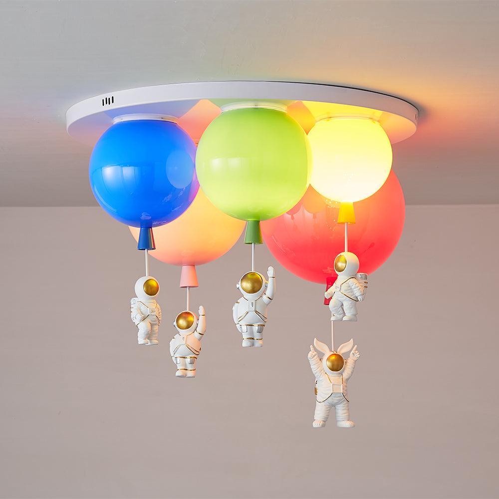 Lumanelle Ceiling Lamp Astronaut Glossy Balloon for Kid's Room