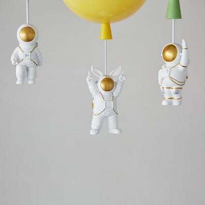 Lumanelle Ceiling Lamp Astronaut Glossy Balloon for Kid's Room