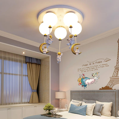 Lumanelle Ceiling Lamp Astronaut Glossy Balloon for Kid's Room