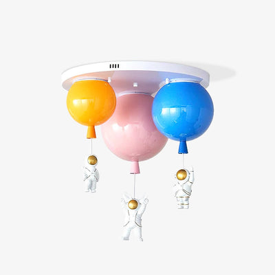 Lumanelle Ceiling Lamp Astronaut Glossy Balloon for Kid's Room