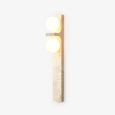 Eirikuvys Organic Modern Minimalist Travertine Wall Sconce - Neutral Decor