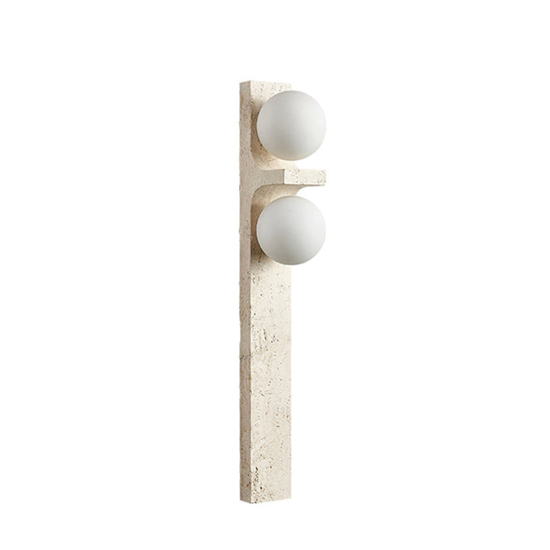Eirikuvys Organic Modern Minimalist Travertine Wall Sconce - Neutral Decor