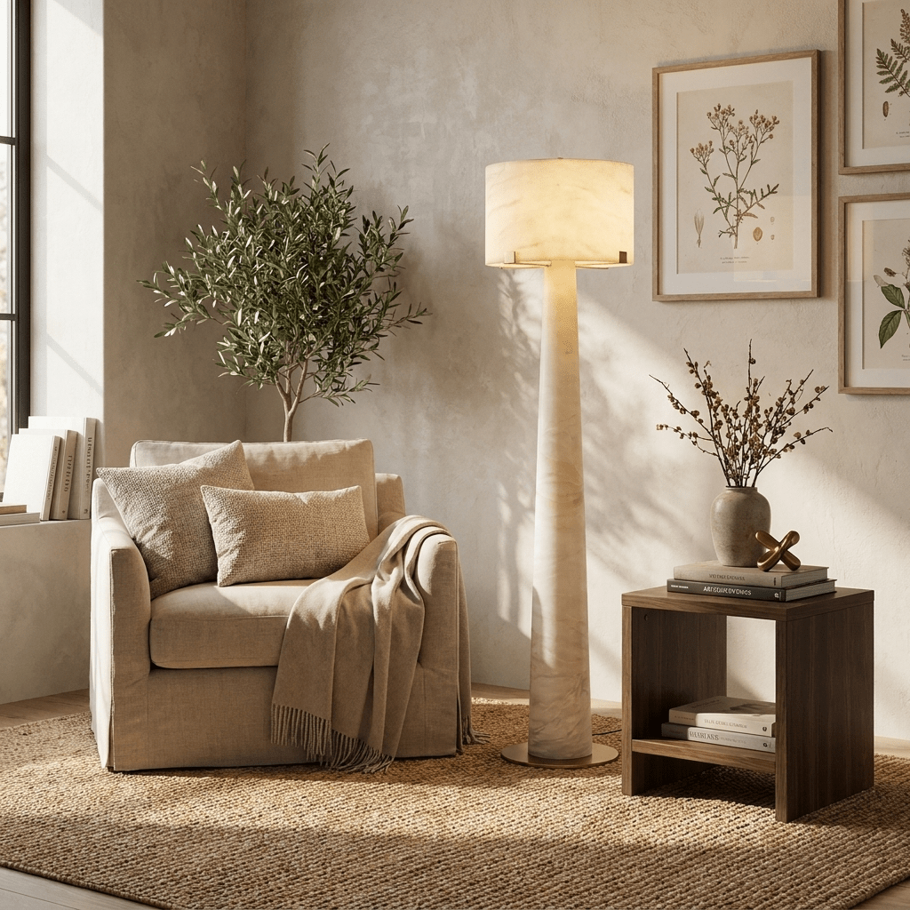Nivaline Alabaster Floor Lamp
