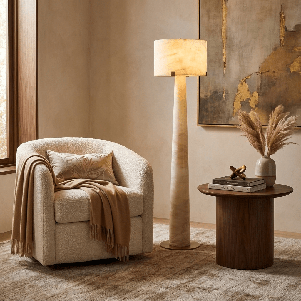 Nivaline Alabaster Floor Lamp