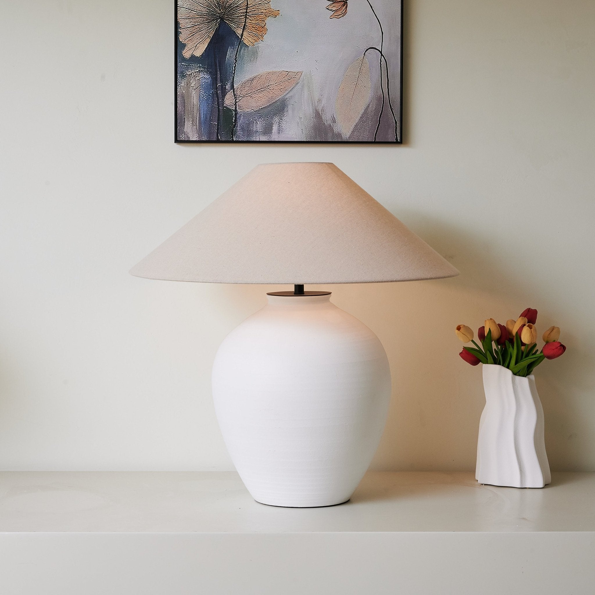 Natalie Minimalist Ceramics Table Lamp