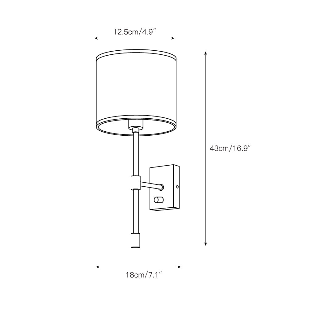 Aurewell Fabric Indoor Wall Light