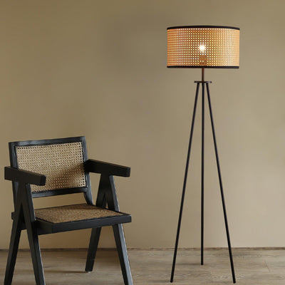 Trio Vintage Bamboo Floor Lamp
