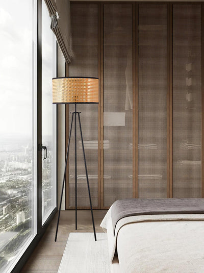 Trio Vintage Bamboo Floor Lamp