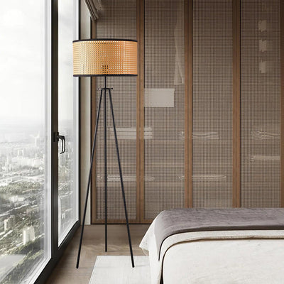 Trio Vintage Bamboo Floor Lamp