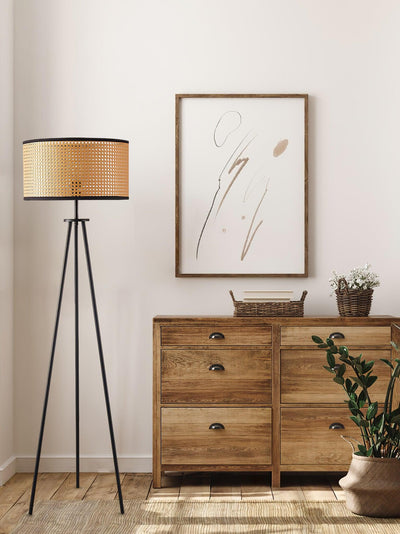 Trio Vintage Bamboo Floor Lamp