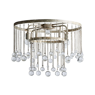 Fljotuvyo Postmodern Luxury Brass Crystal Flush Mount Ceiling Lamp