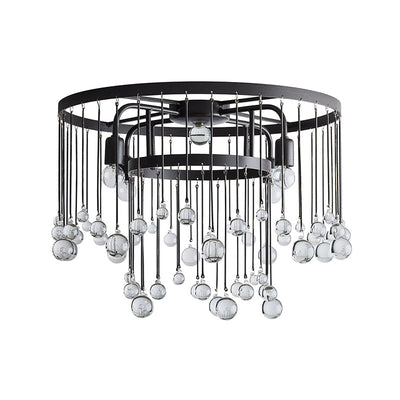 Fljotuvyo Postmodern Luxury Brass Crystal Flush Mount Ceiling Lamp