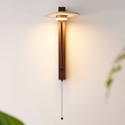 Viphayra Lever Arm Travertine Wall Light