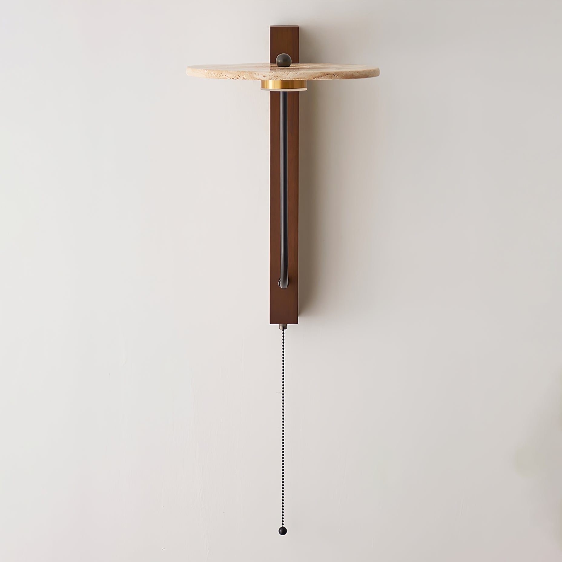 Viphayra Lever Arm Travertine Wall Light
