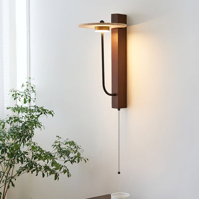 Viphayra Lever Arm Travertine Wall Light