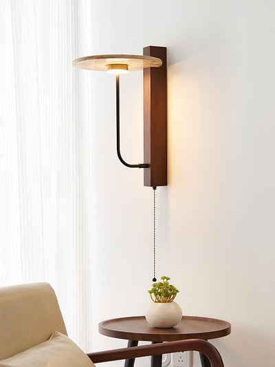 Viphayra Lever Arm Travertine Wall Light