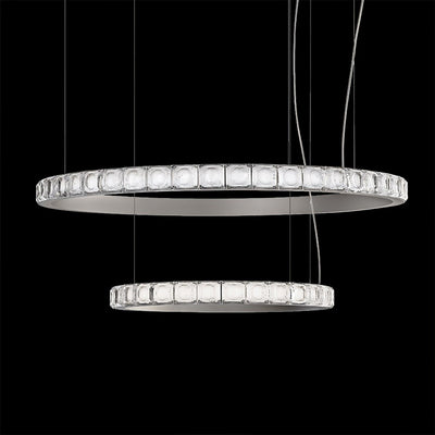 Avzorion Modern Minimalist Ring Glass Chandelier