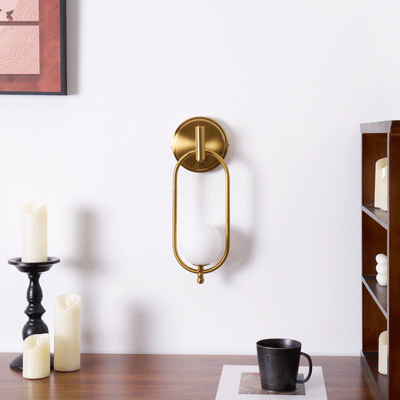 Cumirisra Modern Minimalist Brass Glass Wall Light