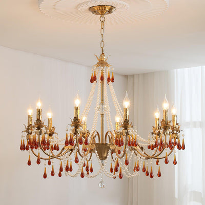 Ormirara Postmodern Luxury Amber Crystal Chandelier