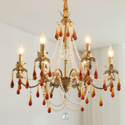 Ormirara Postmodern Luxury Amber Crystal Chandelier