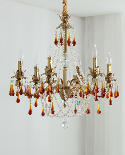 Ormirara Postmodern Luxury Amber Crystal Chandelier