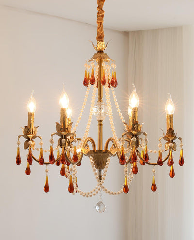 Ormirara Postmodern Luxury Amber Crystal Chandelier