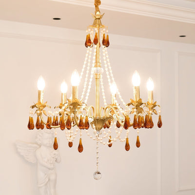 Ormirara Postmodern Luxury Amber Crystal Chandelier