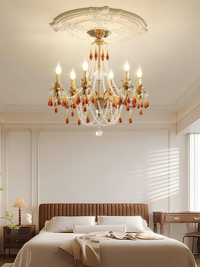 Ormirara Postmodern Luxury Amber Crystal Chandelier