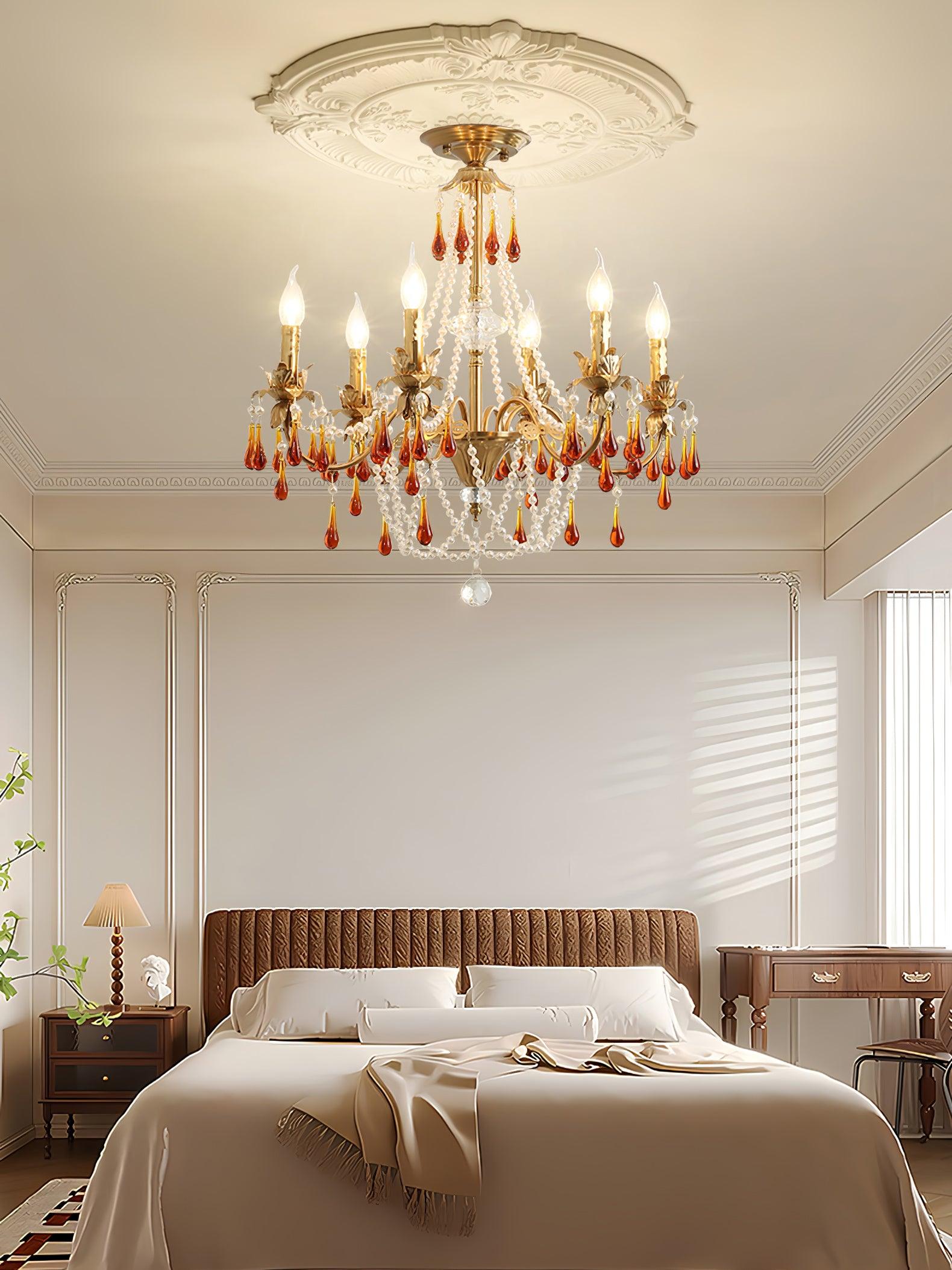 Ormirara Postmodern Luxury Amber Crystal Chandelier
