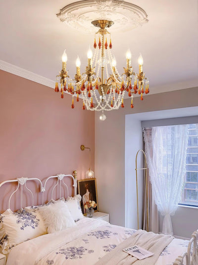 Ormirara Postmodern Luxury Amber Crystal Chandelier