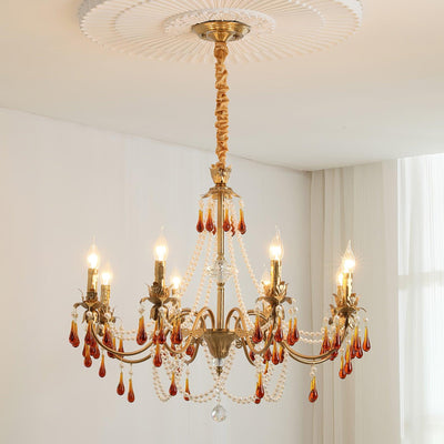 Ormirara Postmodern Luxury Amber Crystal Chandelier