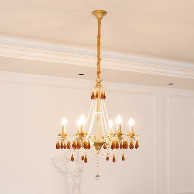 Ormirara Postmodern Luxury Amber Crystal Chandelier