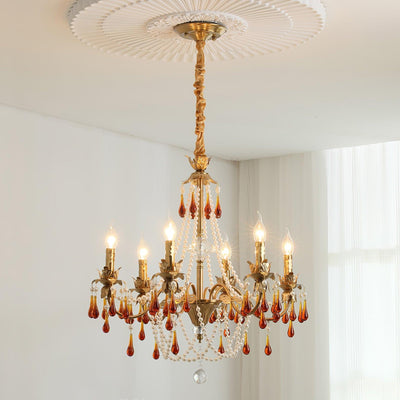 Ormirara Postmodern Luxury Amber Crystal Chandelier