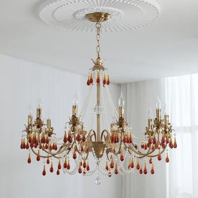 Ormirara Postmodern Luxury Amber Crystal Chandelier