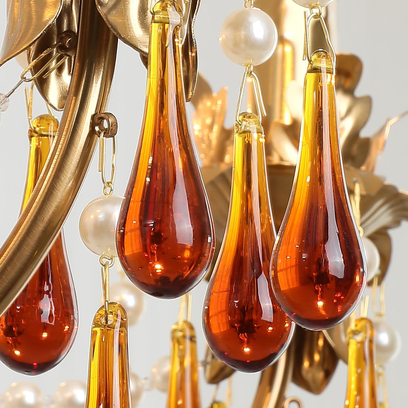 Ormirara Postmodern Luxury Amber Crystal Chandelier