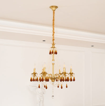 Ormirara Postmodern Luxury Amber Crystal Chandelier