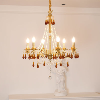 Ormirara Postmodern Luxury Amber Crystal Chandelier