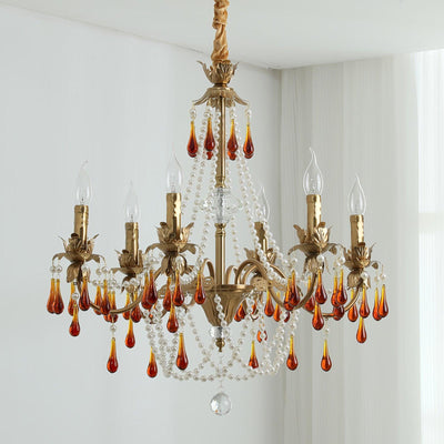 Ormirara Postmodern Luxury Amber Crystal Chandelier