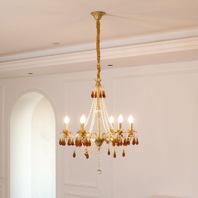 Ormirara Postmodern Luxury Amber Crystal Chandelier