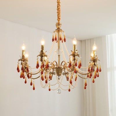 Ormirara Postmodern Luxury Amber Crystal Chandelier