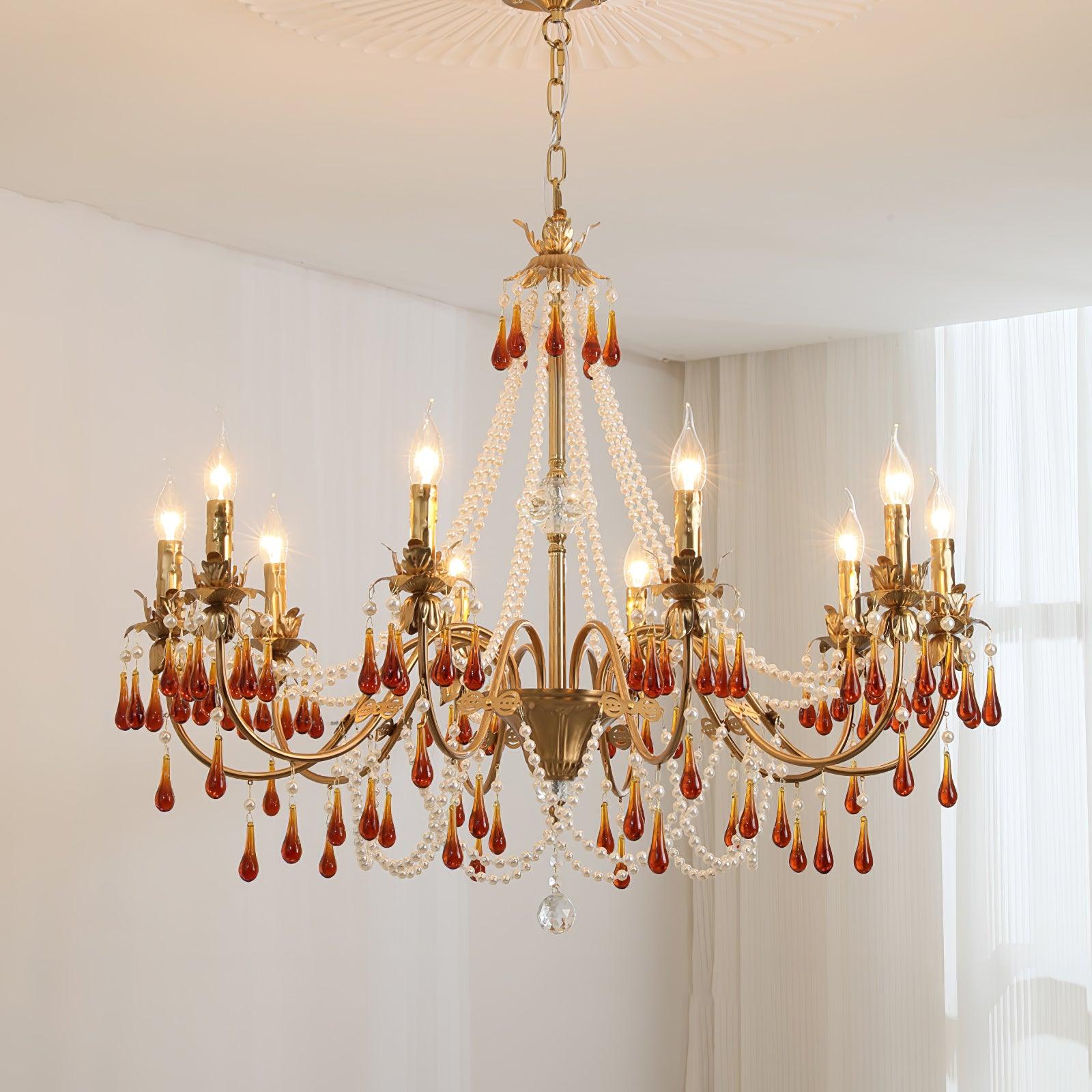 Ormirara Postmodern Luxury Amber Crystal Chandelier