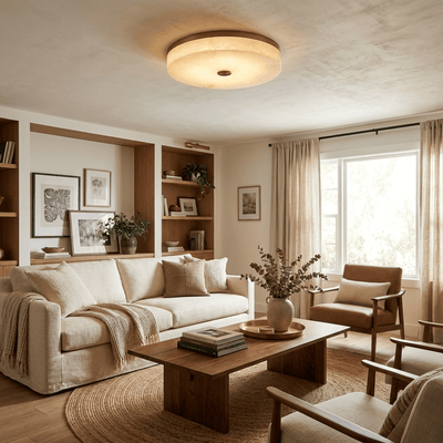 Niviria Lowell Alabaster Ceiling Light
