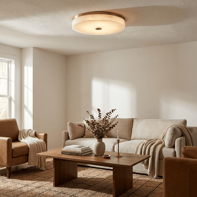 Niviria Lowell Alabaster Ceiling Light
