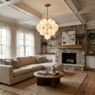 Niveora Cloud Alabaster Cluster Chandelier