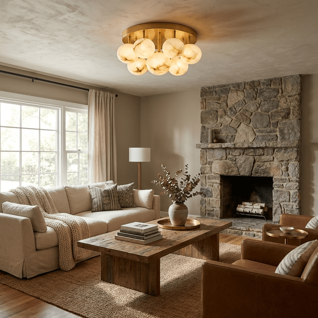 Renereon Cloudstone Globe Chandelier
