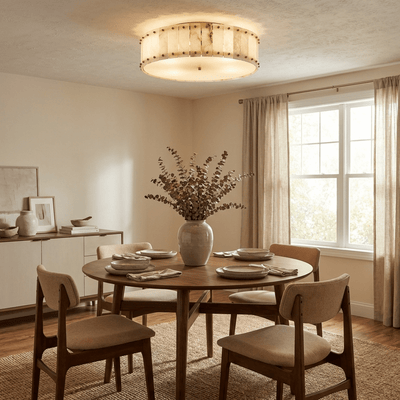 Nocten Alabaster Halo Ceiling Lamp